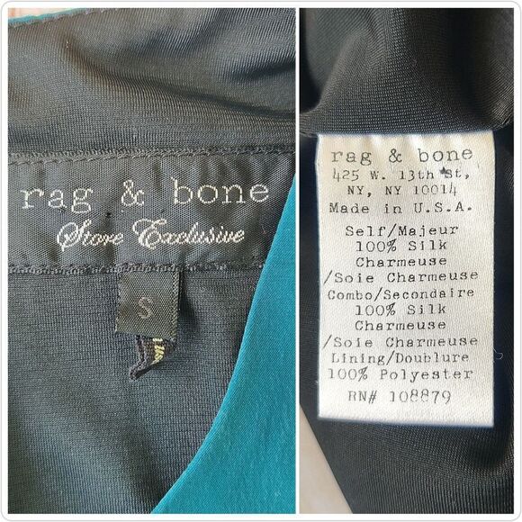 Rag & Bone Adeline silk teal high low sleeveless top sz S - Picture 6 of 7